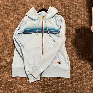 Light and dark blue aviator nation sweatshirt